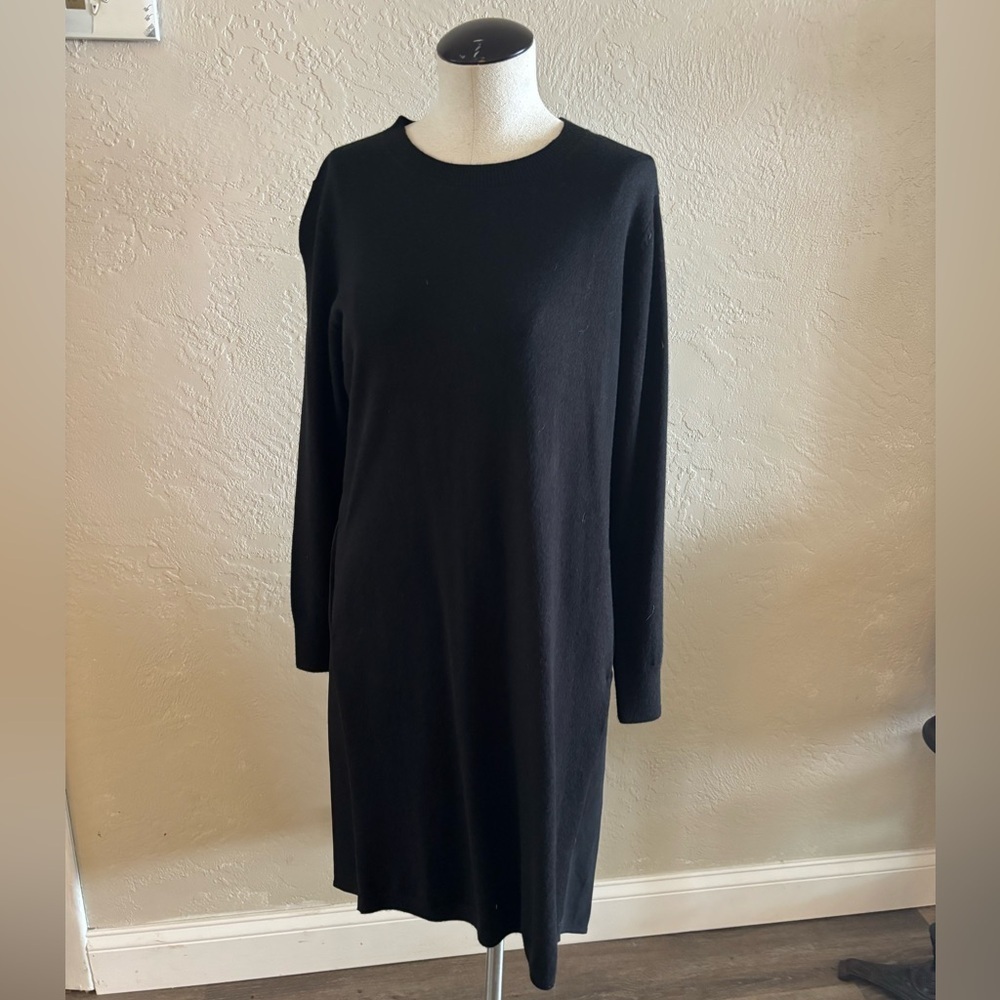Nordstrom Black Long Sleeve Sweater Dress sz Small NWT